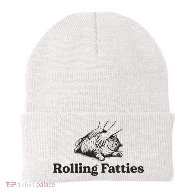 Rolling Fatties Funny Cat Lover Beanie