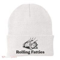 Rolling Fatties Funny Cat Lover Beanie thumb 0