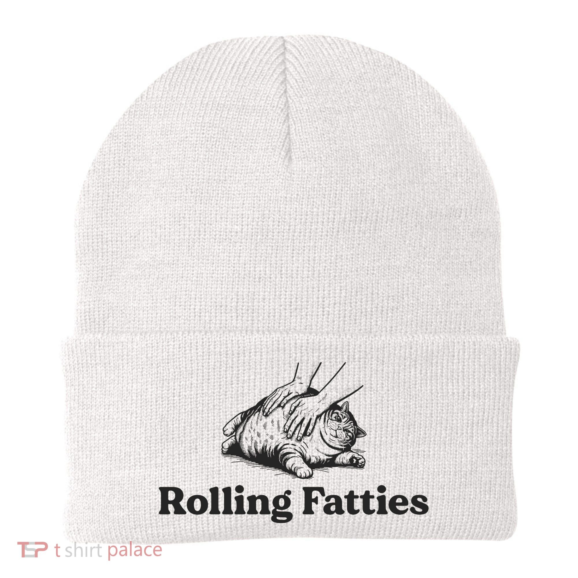 Rolling Fatties Funny Cat Lover Beanie
