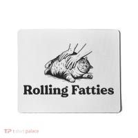 Rolling Fatties Funny Cat Lover Mousepad thumb 0