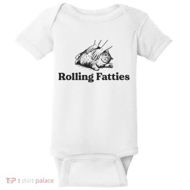 Rolling Fatties Funny Cat Lover Baby Bodysuit