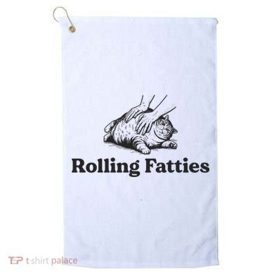 Rolling Fatties Funny Cat Lover Golf Towel