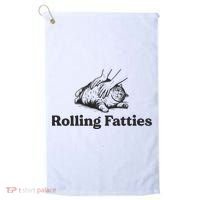 Rolling Fatties Funny Cat Lover Golf Towel thumb 0