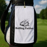 Rolling Fatties Funny Cat Lover Golf Towel thumb 2