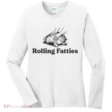 Rolling Fatties Funny Cat Lover Women's Long Sleeve Shirt