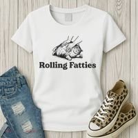 Rolling Fatties Funny Cat Lover Women's T-Shirt thumb 3
