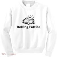 Rolling Fatties Funny Cat Lover Kids Sweatshirt thumb 0