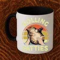 Rolling Fatties Funny Tabby Cat Breed Mom Dad Kitten Retro Coffee Mug thumb 2