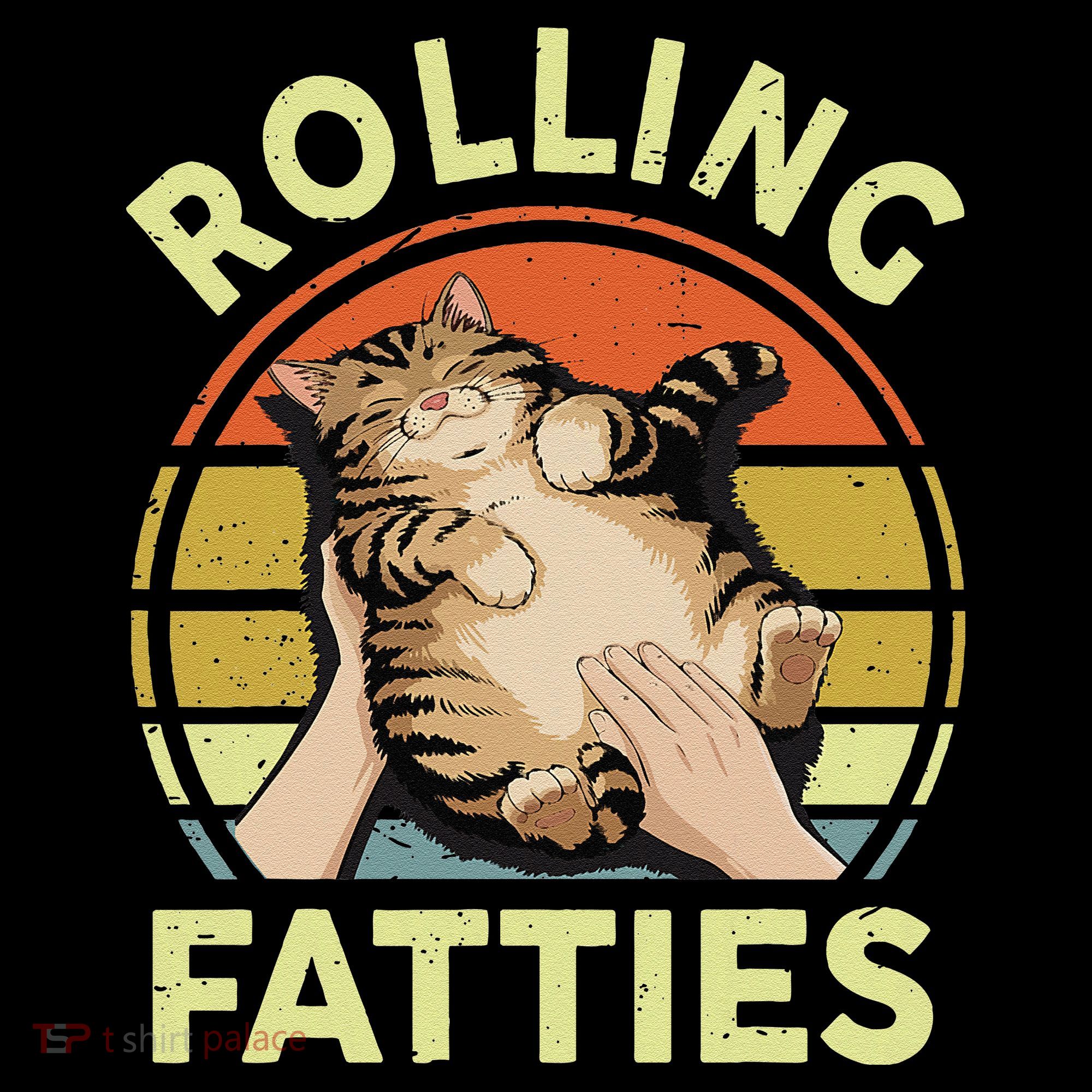 Rolling Fatties Funny Tabby Cat Breed Mom Dad Kitten Retro Coffee Mug