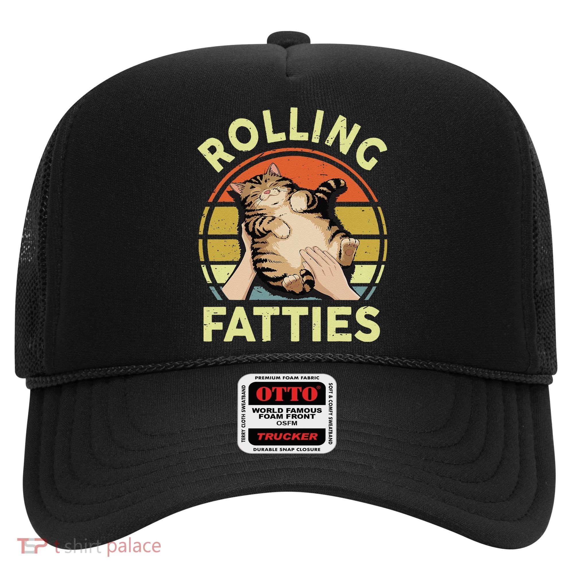 Rolling Fatties Funny Tabby Cat Breed Mom Dad Kitten Retro Hat