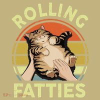Rolling Fatties Funny Tabby Cat Breed Mom Dad Kitten Retro Mousepad thumb 1