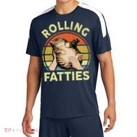 Rolling Fatties Funny Tabby Cat Breed Mom Dad Kitten Retro Sport-Tek Competitor United Soccer Jersey thumb 0
