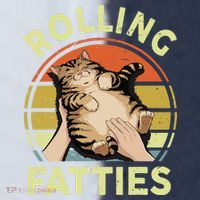 Rolling Fatties Funny Tabby Cat Breed Mom Dad Kitten Retro Sport-Tek Competitor United Soccer Jersey thumb 4