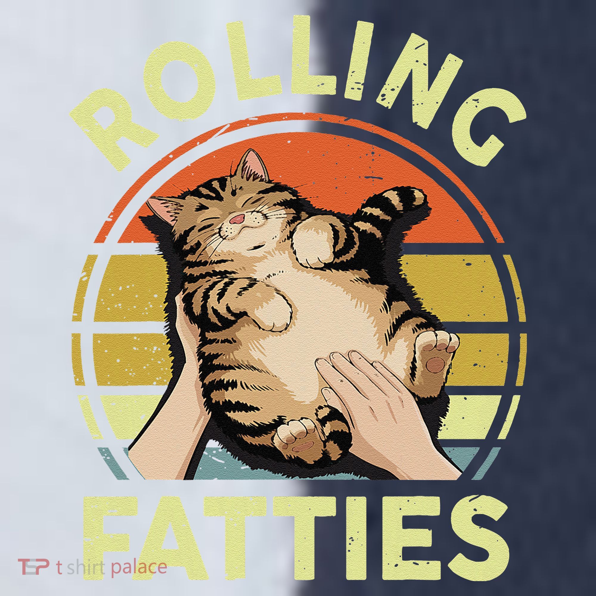 Rolling Fatties Funny Tabby Cat Breed Mom Dad Kitten Retro Sport-Tek Competitor United Soccer Jersey