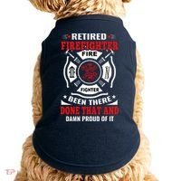 Retired Firefighter Fire Fighter Been There Done That And Damn Proud Of It Doggie Tank thumb 0