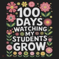 Retro Flowers For 100 Days Of School Teacher Appreciation  Beanie thumb 2
