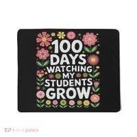 Retro Flowers For 100 Days Of School Teacher Appreciation  Mousepad thumb 0