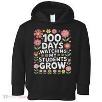 Retro Flowers For 100 Days Of School Teacher Appreciation  Toddler Hoodie thumb 0