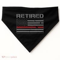 Retired Firefighter Gifts Firefighter Retirement Gifts USA-Made Doggie Bandana thumb 0