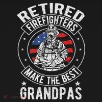 Retired Firefighter Grandpa Fireman Retirement Doggie Tank thumb 4