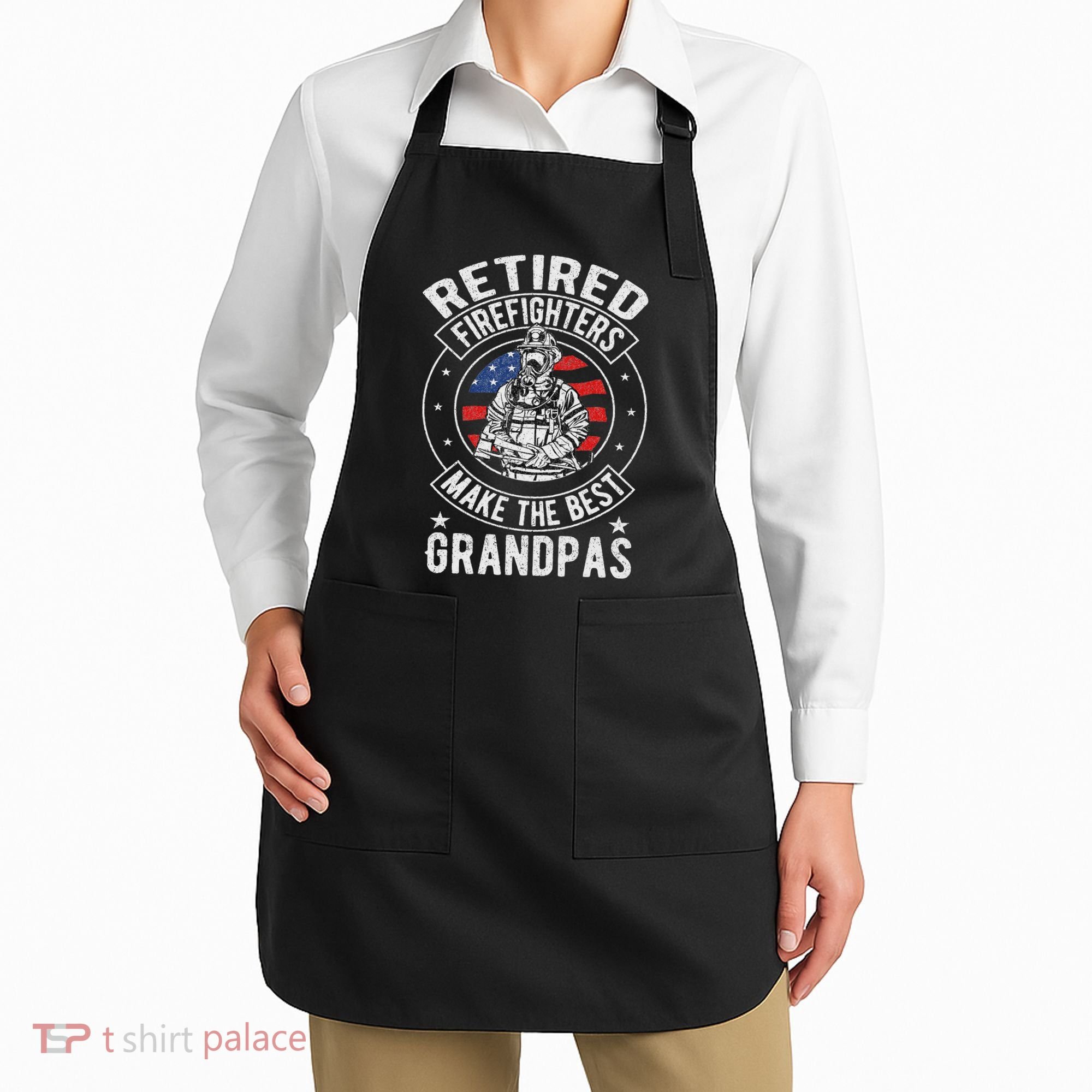 Retired Firefighter Grandpa Fireman Retirement Apron