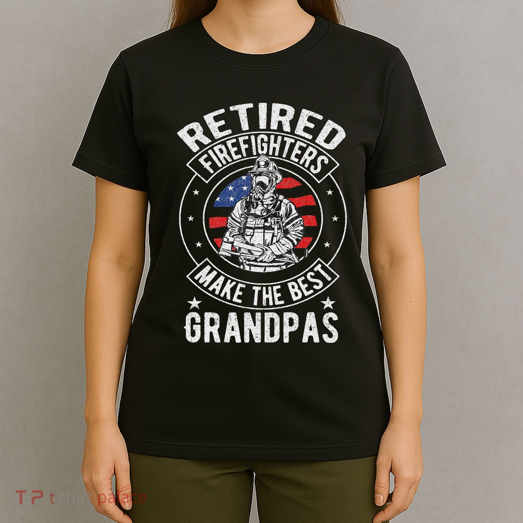 Retired Firefighter Grandpa Fireman Retirement T-Shirt
