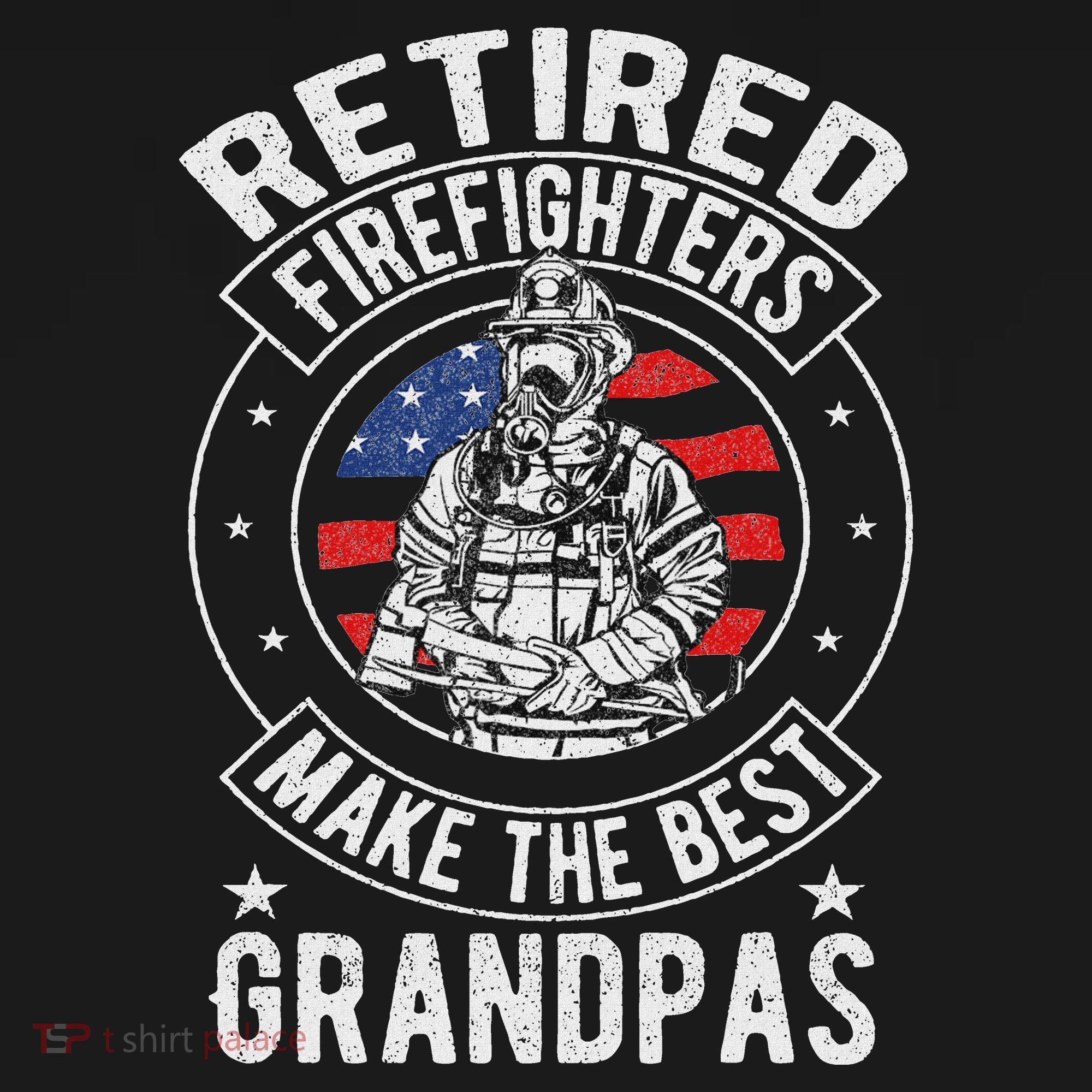 Retired Firefighter Grandpa Fireman Retirement Button