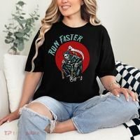 Run Faster Grim Reaper Last Responder Funny Dark Humor Gift Comfort Colors T-Shirt thumb 2
