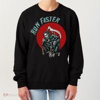 Run Faster Grim Reaper Last Responder Funny Dark Humor Gift Women's Sweatshirt thumb 0