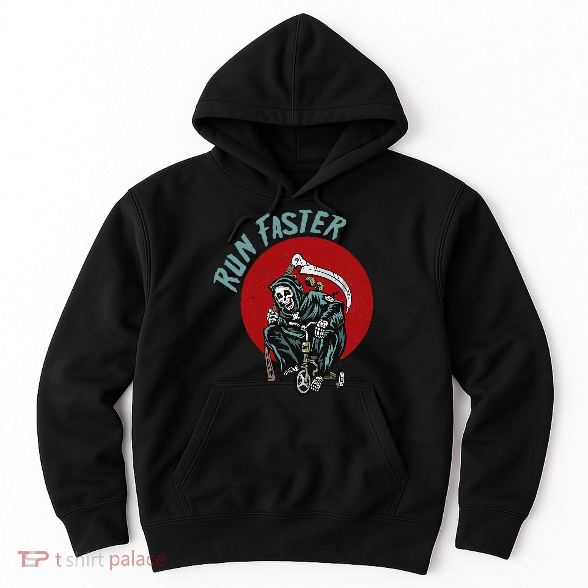 Run Faster Grim Reaper Last Responder Funny Dark Humor Gift Hoodie