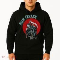Run Faster Grim Reaper Last Responder Funny Dark Humor Gift Hoodie thumb 2