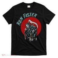 Run Faster Grim Reaper Last Responder Funny Dark Humor Gift T-Shirt thumb 0
