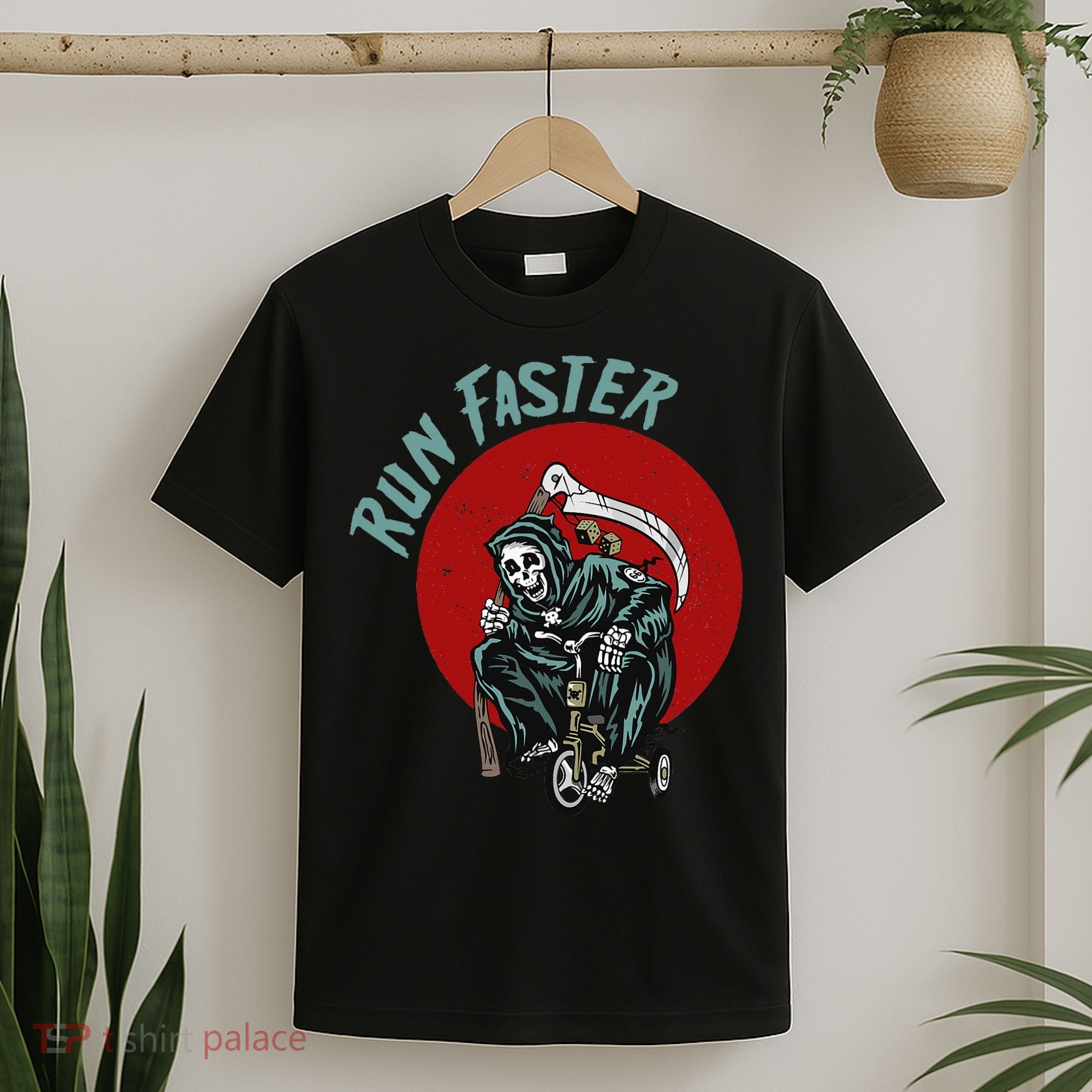 Run Faster Grim Reaper Last Responder Funny Dark Humor Gift T-Shirt