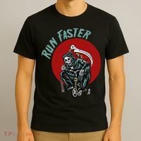 Run Faster Grim Reaper Last Responder Funny Dark Humor Gift T-Shirt thumb 3