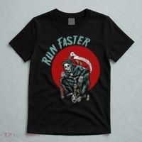 Run Faster Grim Reaper Last Responder Funny Dark Humor Gift T-Shirt thumb 5
