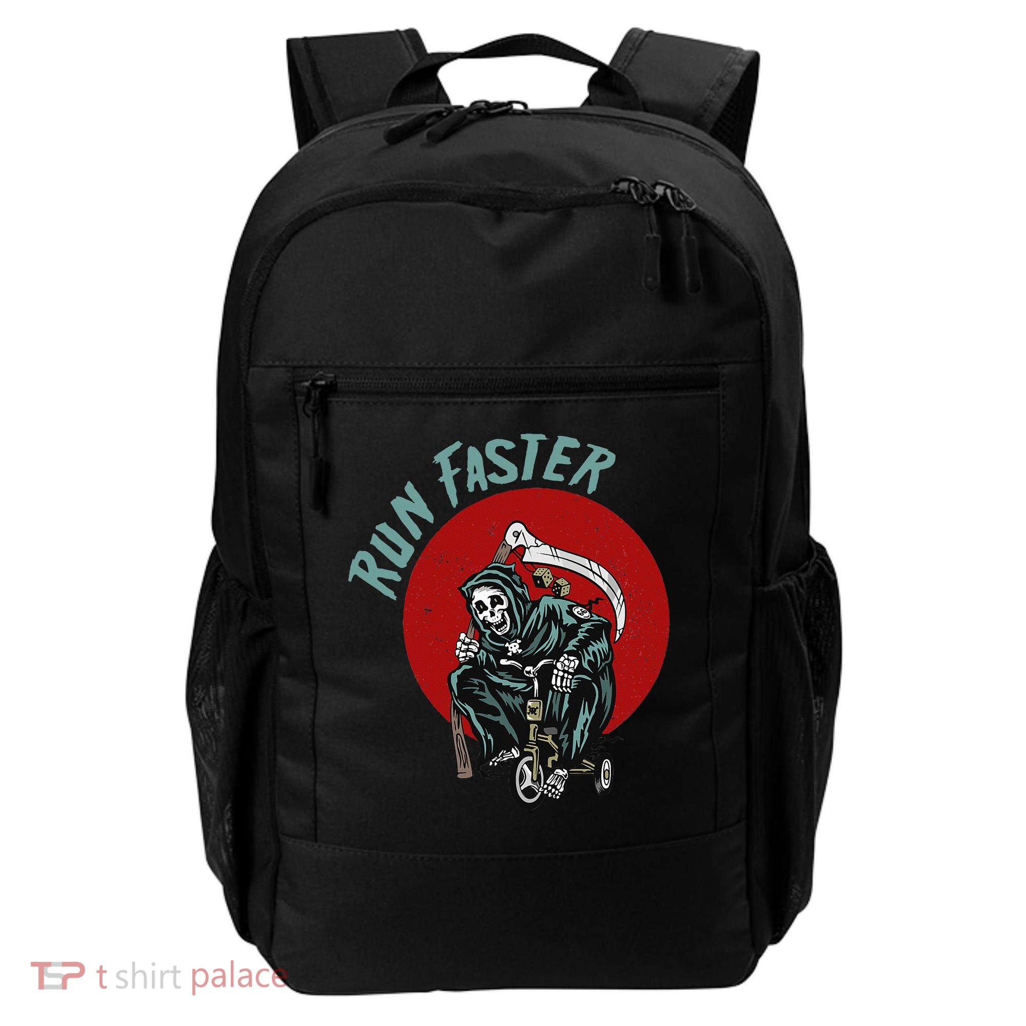 Run Faster Grim Reaper Last Responder Funny Dark Humor Gift Backpack
