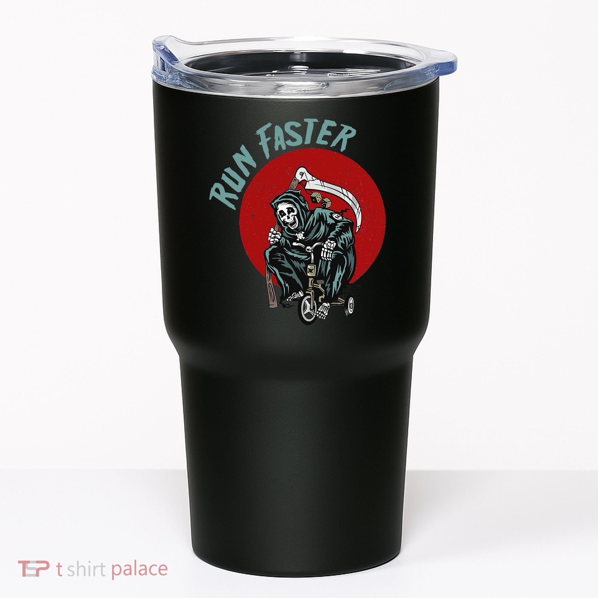 Run Faster Grim Reaper Last Responder Funny Dark Humor Gift Tumbler