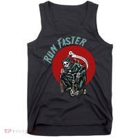 Run Faster Grim Reaper Last Responder Funny Dark Humor Gift Tank Top thumb 0