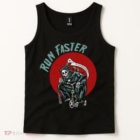 Run Faster Grim Reaper Last Responder Funny Dark Humor Gift Tank Top thumb 2