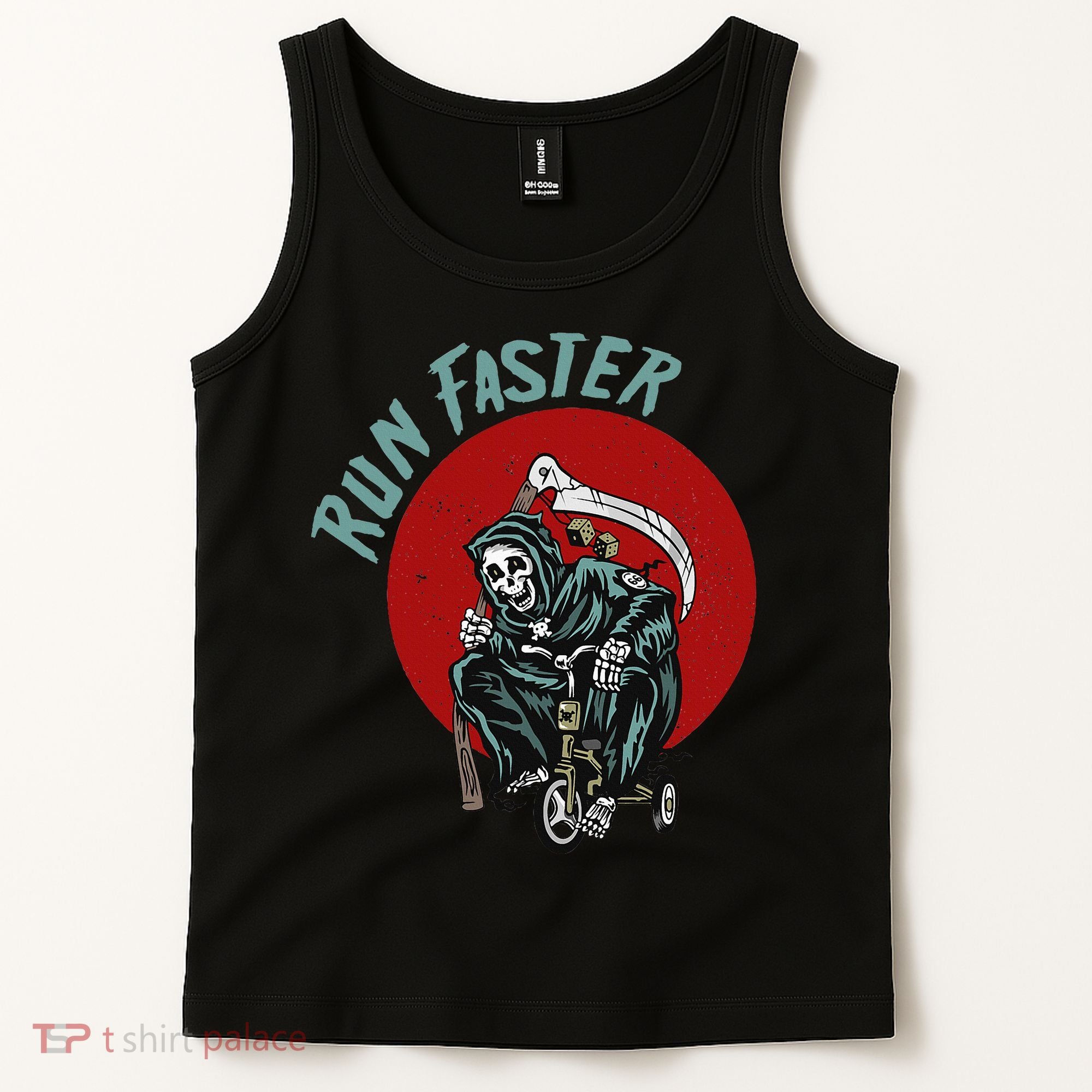 Run Faster Grim Reaper Last Responder Funny Dark Humor Gift Tank Top