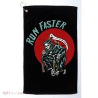 Run Faster Grim Reaper Last Responder Funny Dark Humor Gift Golf Towel thumb 0