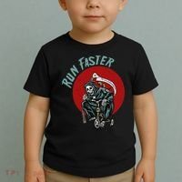 Run Faster Grim Reaper Last Responder Funny Dark Humor Gift Toddler T-Shirt thumb 2