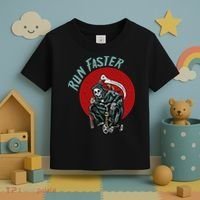 Run Faster Grim Reaper Last Responder Funny Dark Humor Gift Toddler T-Shirt thumb 3