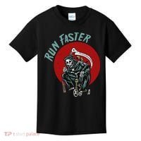 Run Faster Grim Reaper Last Responder Funny Dark Humor Gift Kids T-Shirt thumb 0
