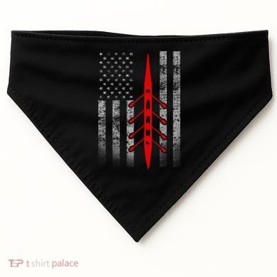 Rowing Flag Gift Rowing Boat Flag Hooded Meaningful Gift USA-Made Doggie Bandana