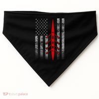 Rowing Flag Gift Rowing Boat Flag Hooded Meaningful Gift USA-Made Doggie Bandana thumb 0