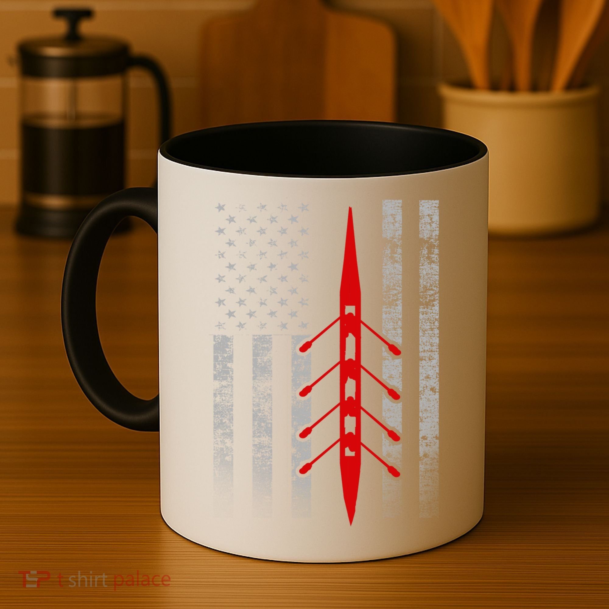 Rowing Flag Gift Rowing Boat Flag Hooded Meaningful Gift Coffee Mug