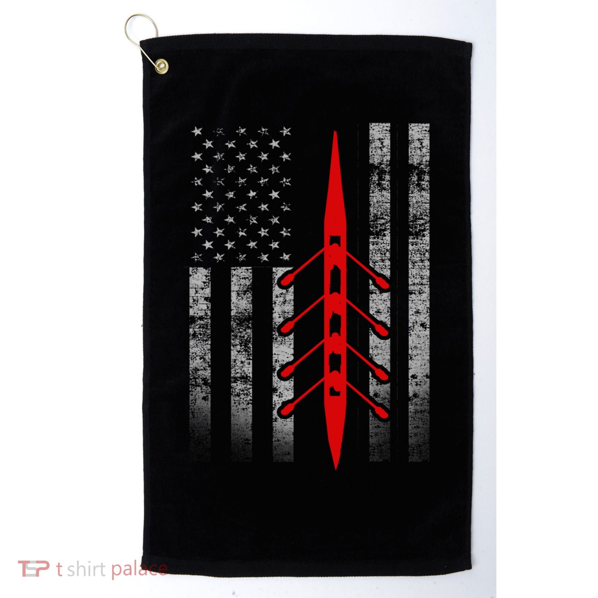 Rowing Flag Gift Rowing Boat Flag Hooded Meaningful Gift Golf Towel