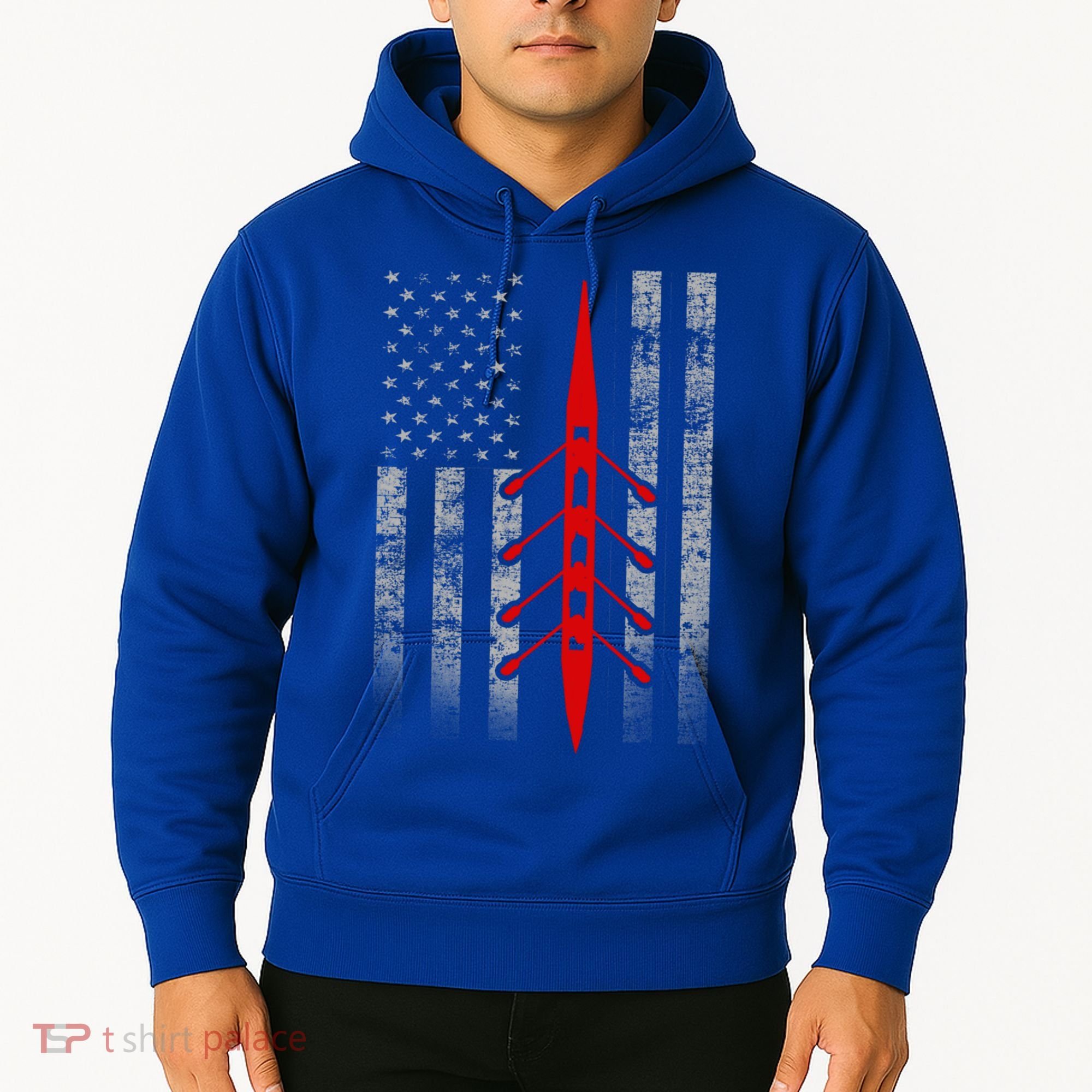 Rowing Flag Gift Rowing Boat Flag Hooded Meaningful Gift Hoodie