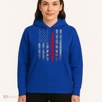 Rowing Flag Gift Rowing Boat Flag Hooded Meaningful Gift Hoodie thumb 5